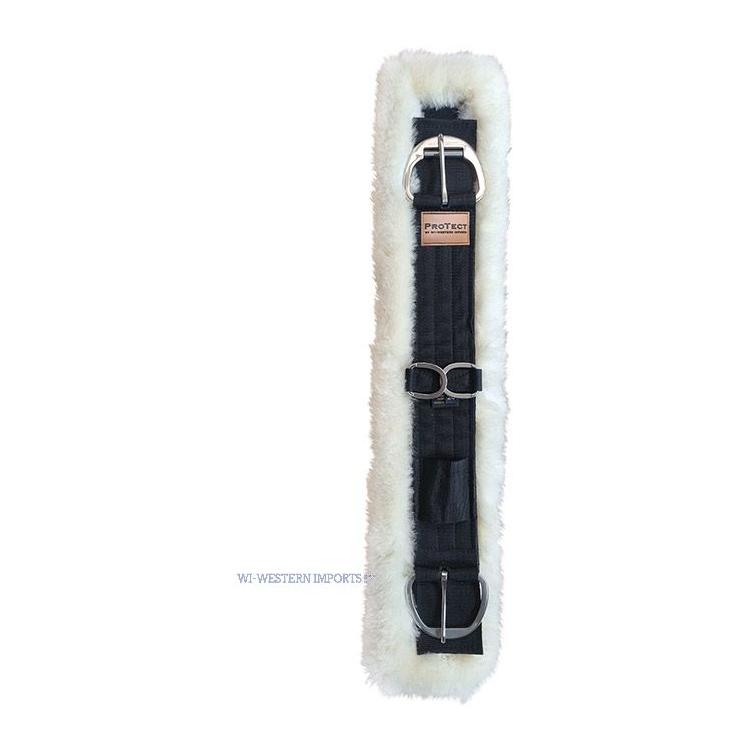 Western Imports Ceinture en peau d'agneau style western avec boucle à rouleau