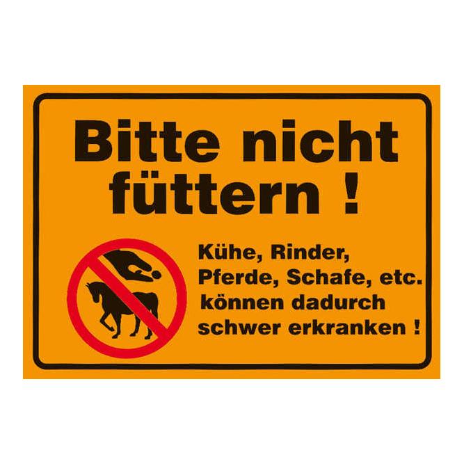 Mainer Polysterolschilder - «Bitte nicht füttern» Gelb