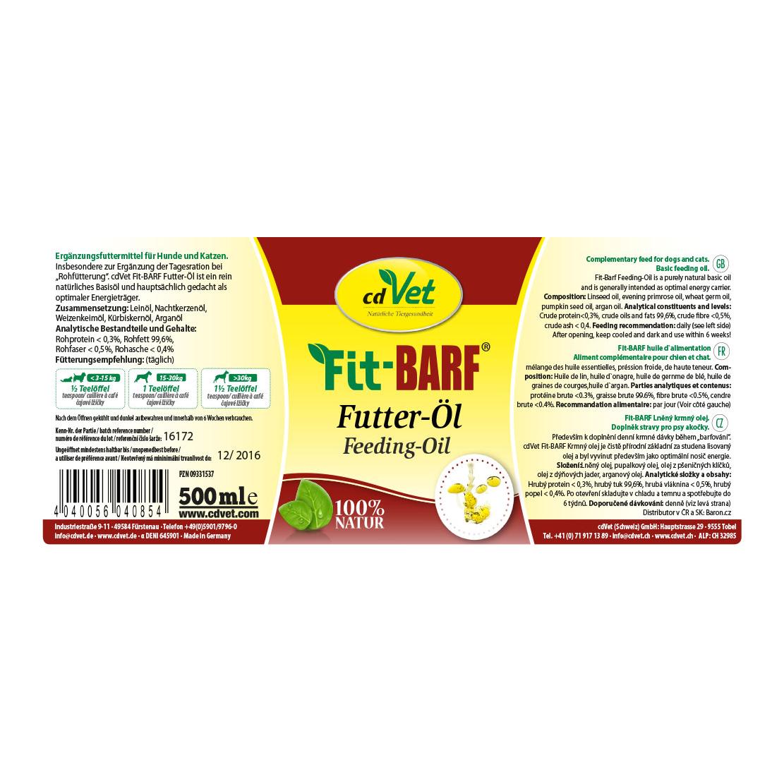 cdVet Fit-BARF Futter-Öl