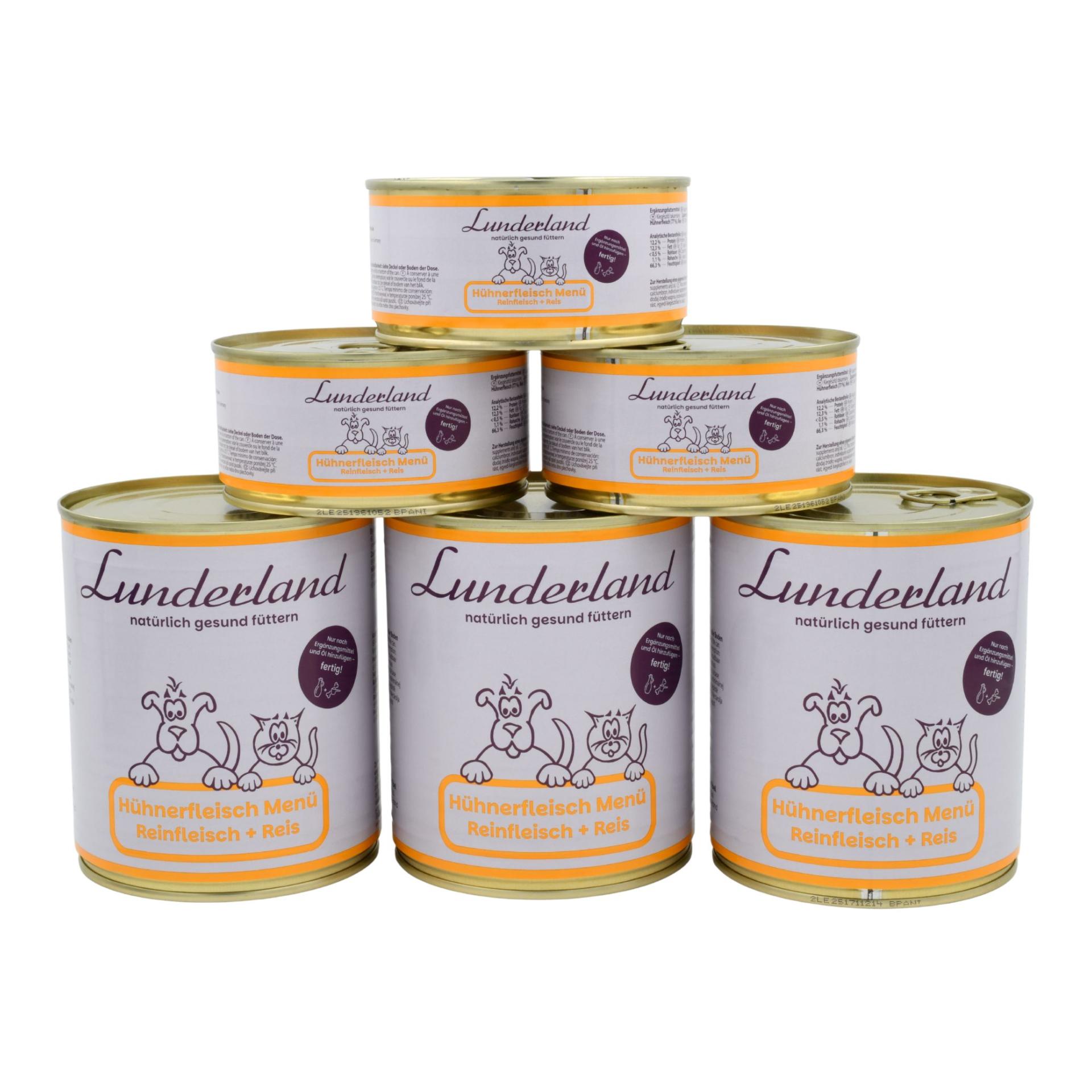 Lunderland Menu au poulet pour chiens et chats