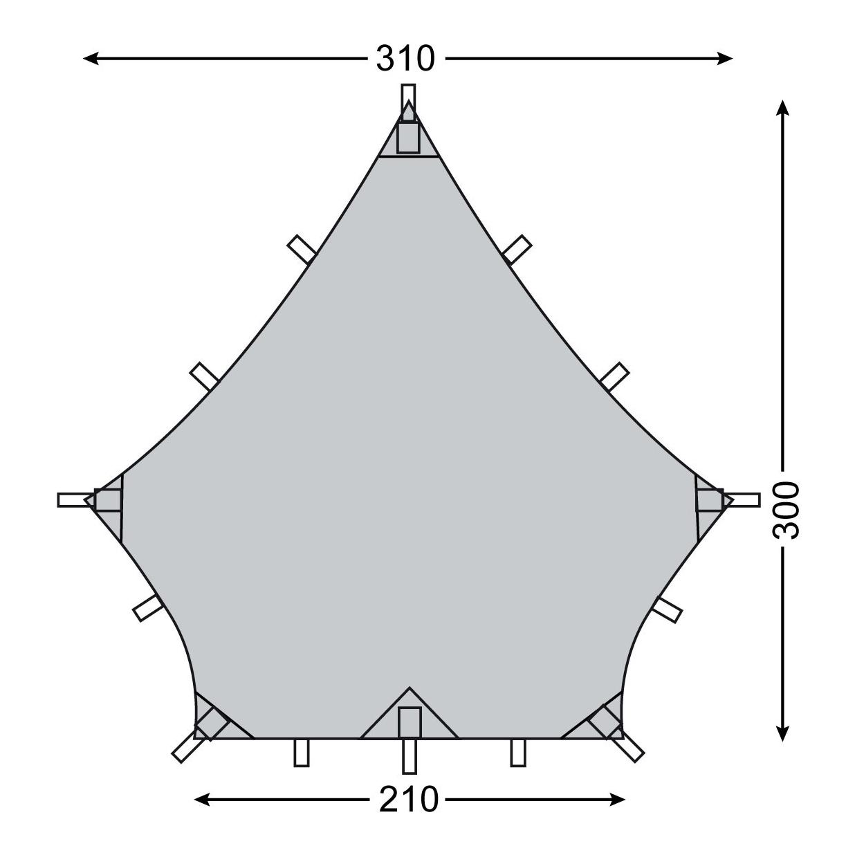Nordisk Voss Diamond SI Tarp wasserdicht - Forest Green