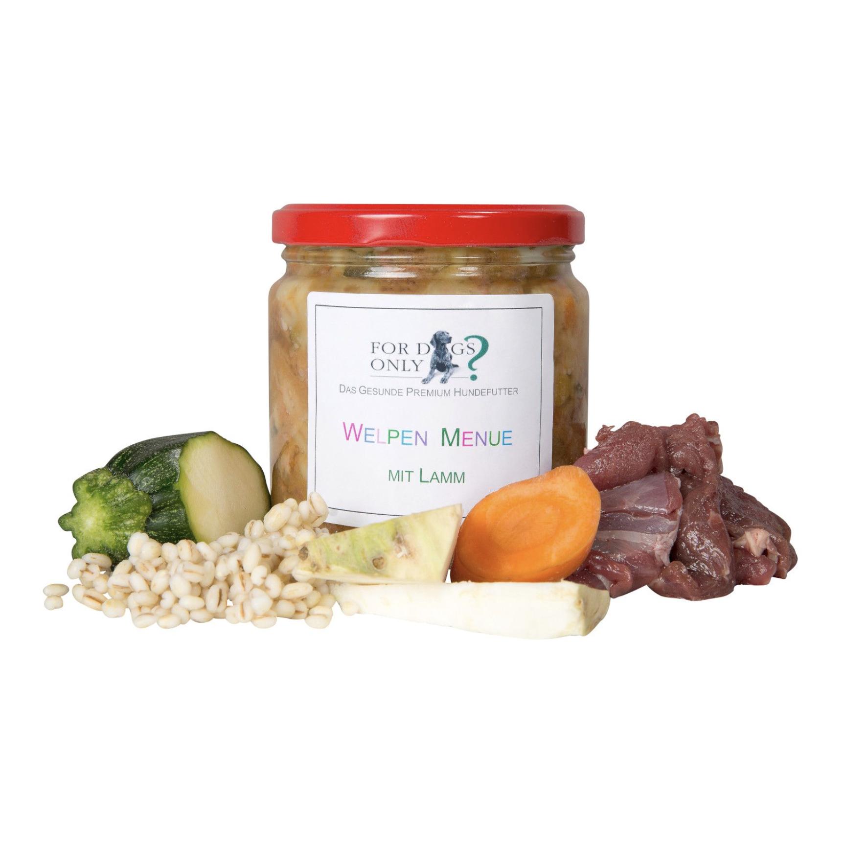 For Dogs Only? Alimentation premium pour chiens Menu pour chiots