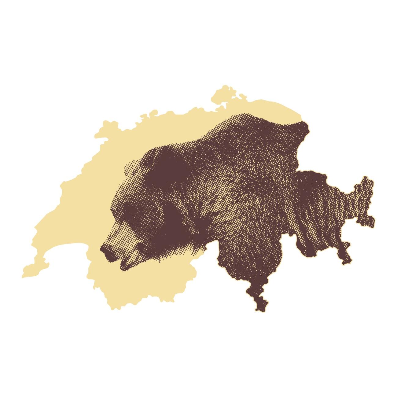 orsino Schweizer Bär Unisex T-Shirt - dark heather blue