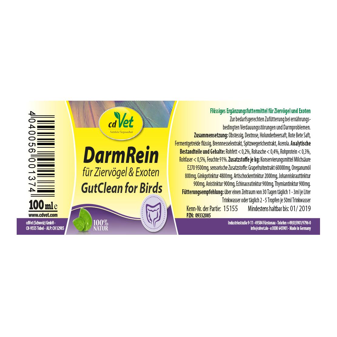 cdVet DarmRein für Ziervögel & Exoten
