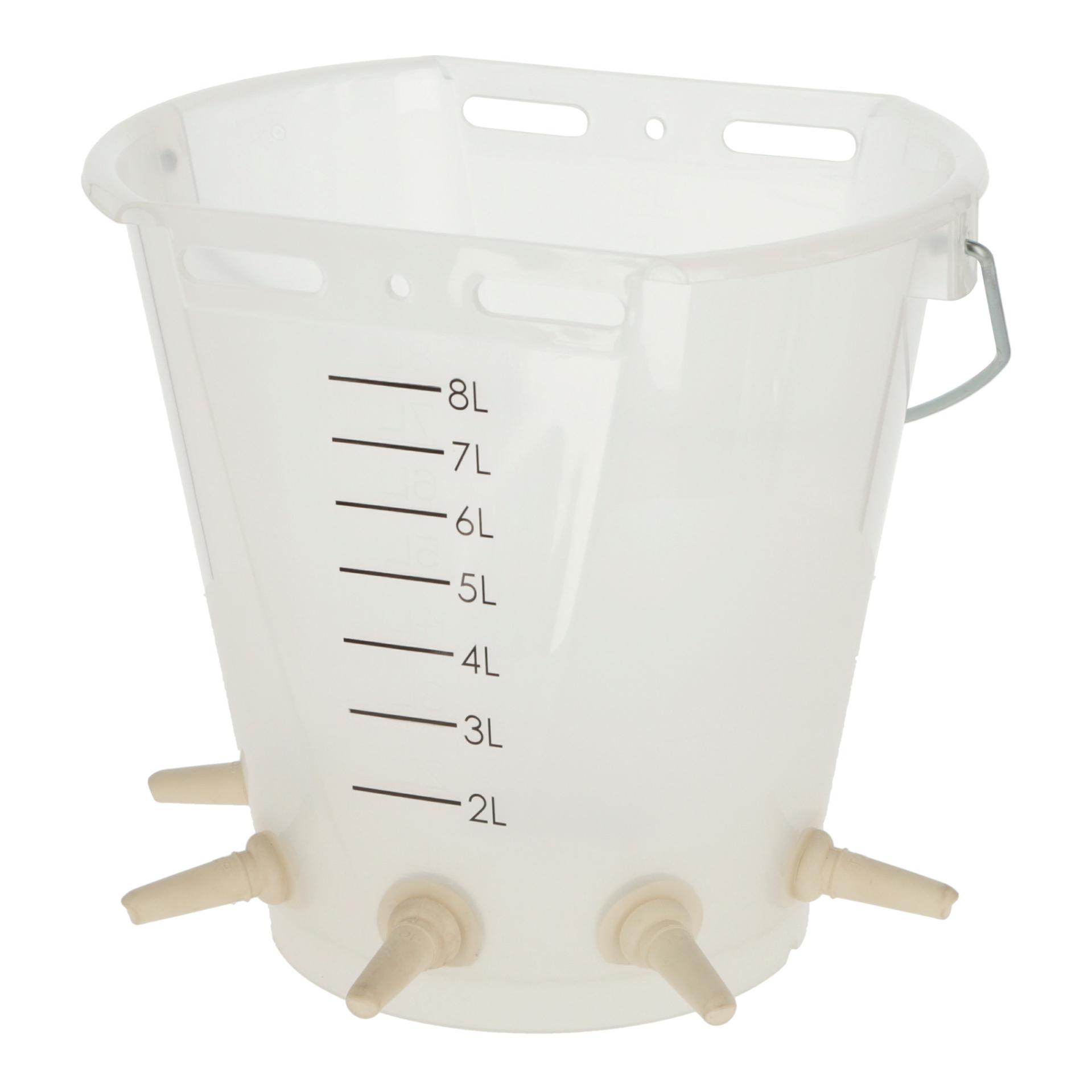Kerbl Lammeimer transparent mit 5 Little Sofy Sauger
