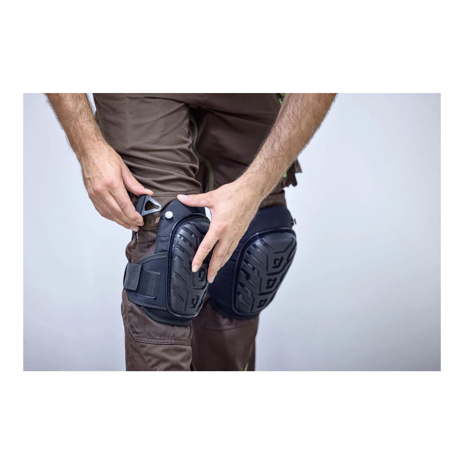 Kerbl Works Genouillères ComfortKnee avec coque rigide et fermeture Velcro