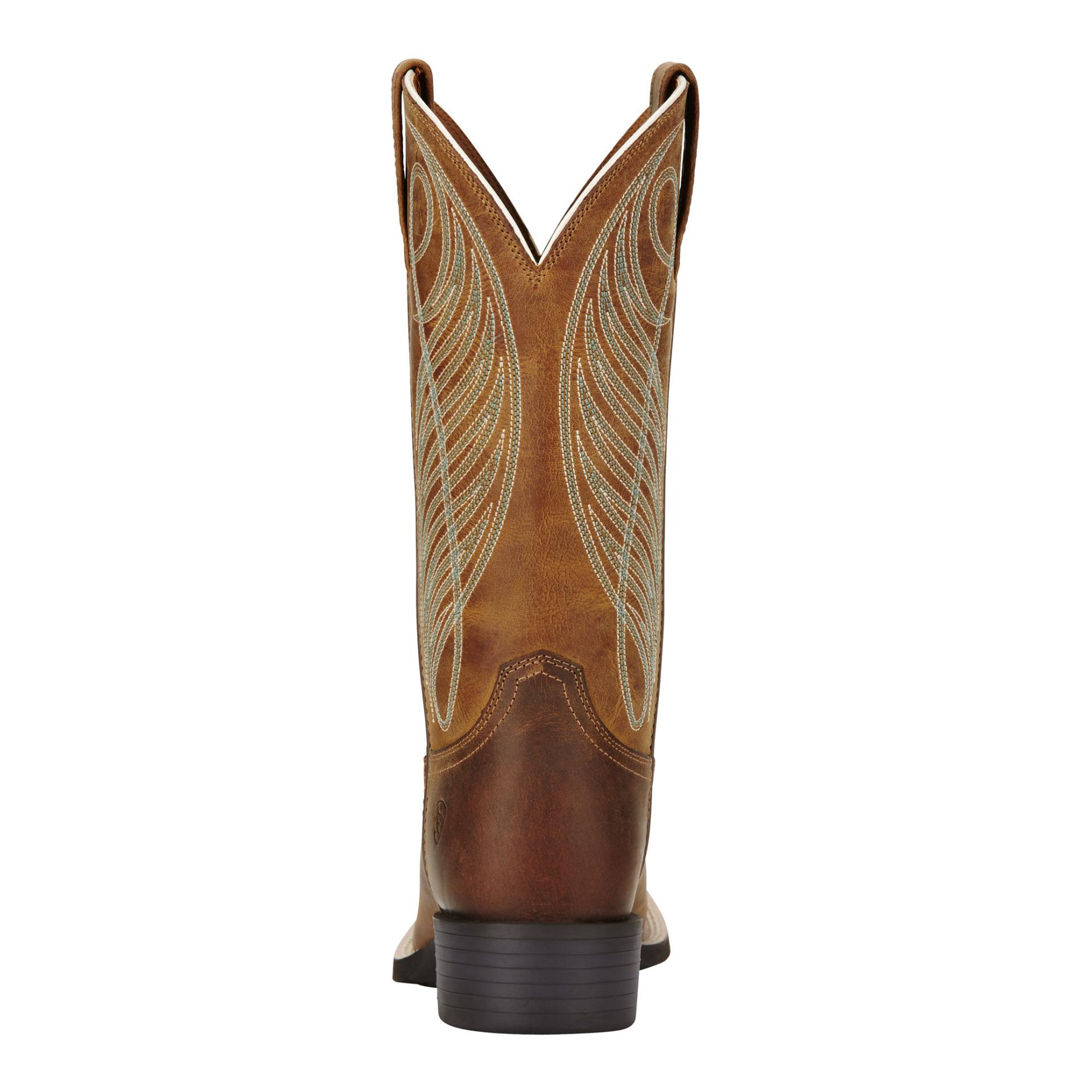 Ariat Bottes d'équitation western Women's Round Up Wide Square Toe - Powder Brown