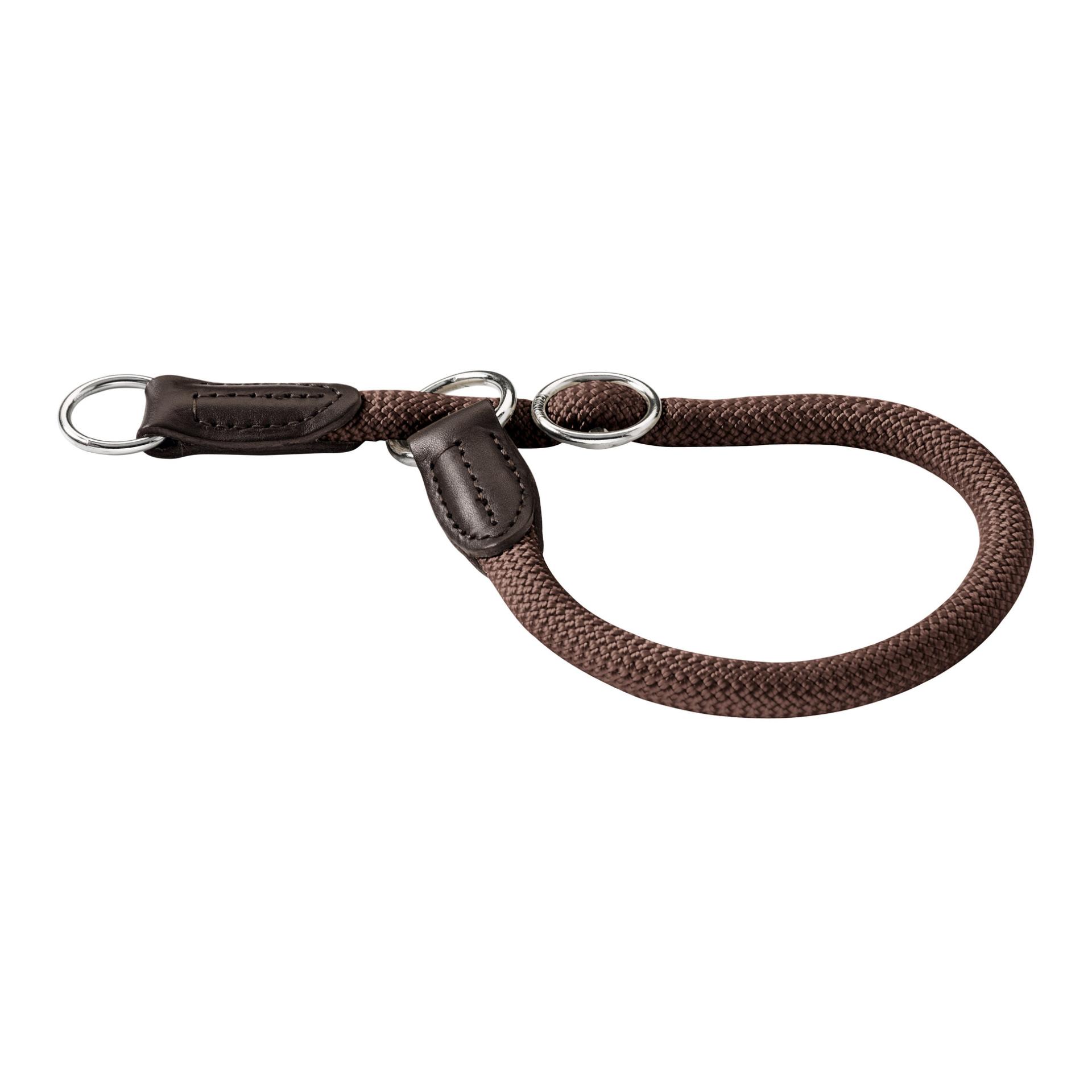 Hunter Dressurhalsband Freestyle mit Stopper - braun