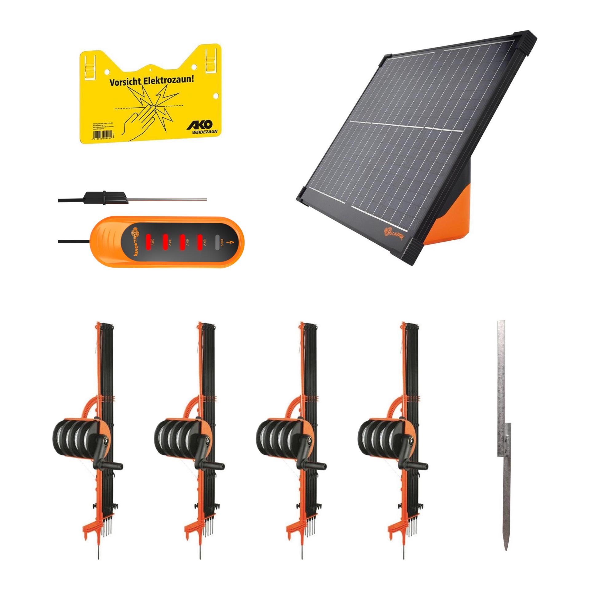 Gallagher Kit complet « mobile » solaire pour moutons, 400 m