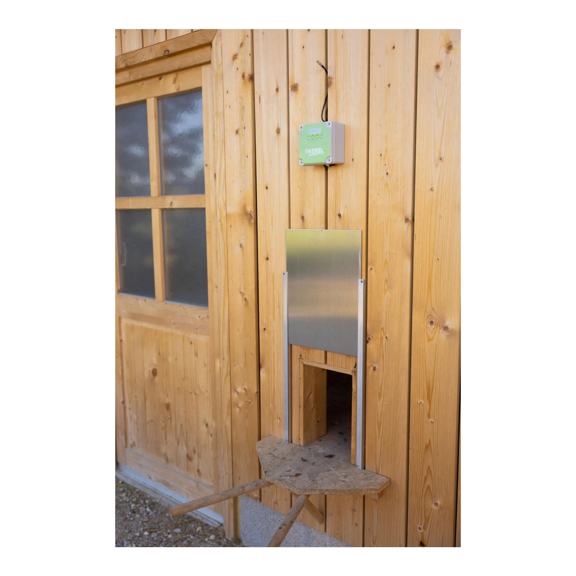 Kerbl Hobbyfarming Porte coulissante avec rails de guidage pour porte de poulailler