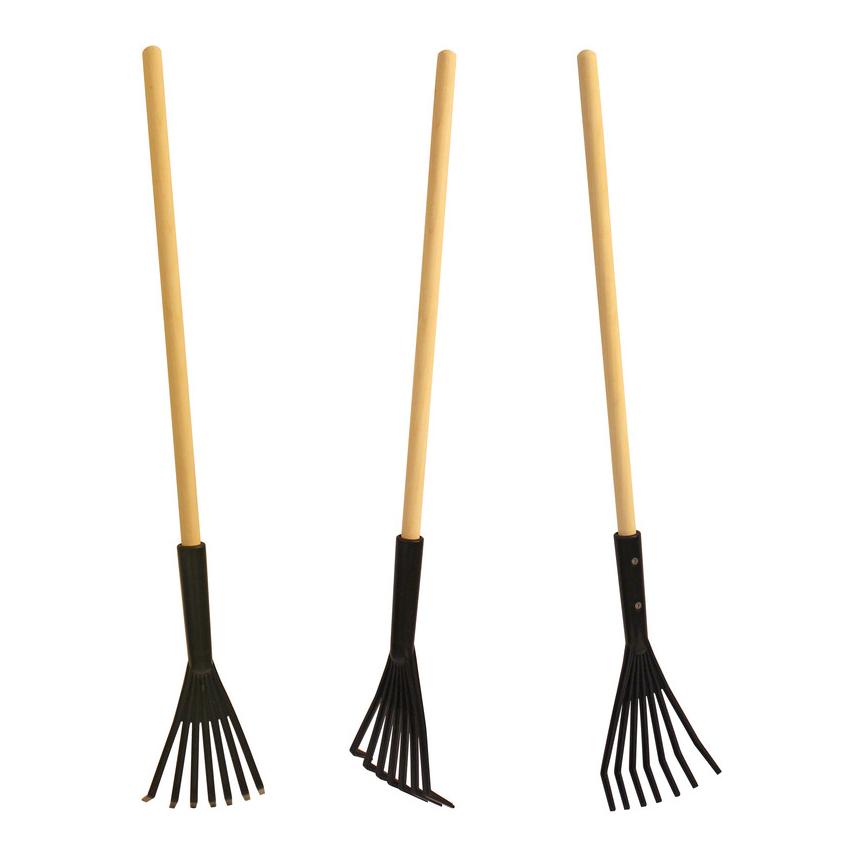 Mainer Mistboy-Rechen mit Holzstiel