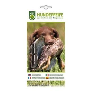 EUROHUNT Sifflet en corne de buffle pour chien – env. 7 cm