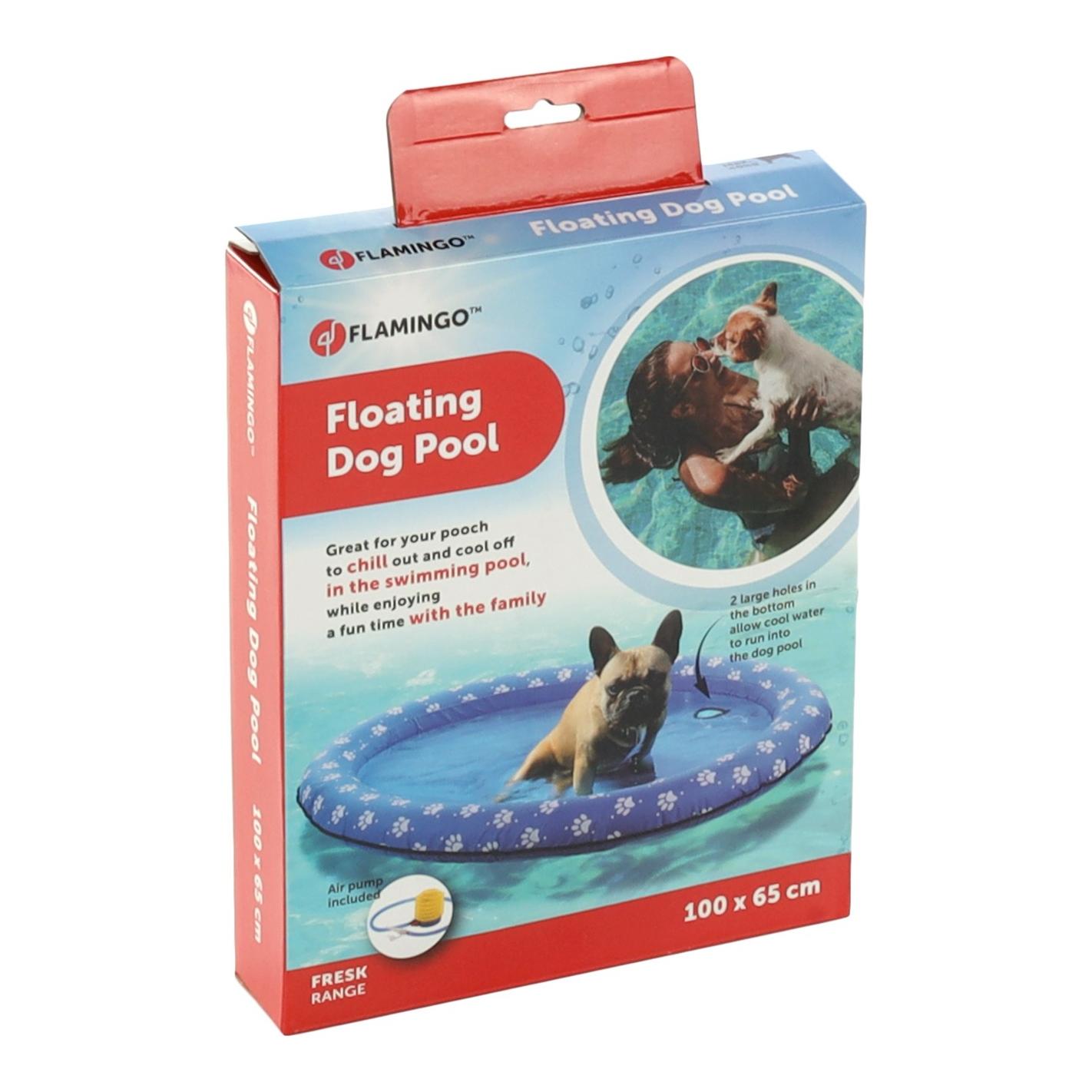 FLAMINGO Luftbett Floss oval - Aufblasbares Schwimmbett für Hunde
