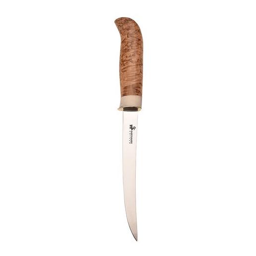 Karesuando Laxen - Filetier/Fischmesser mit Lederscheide Braun