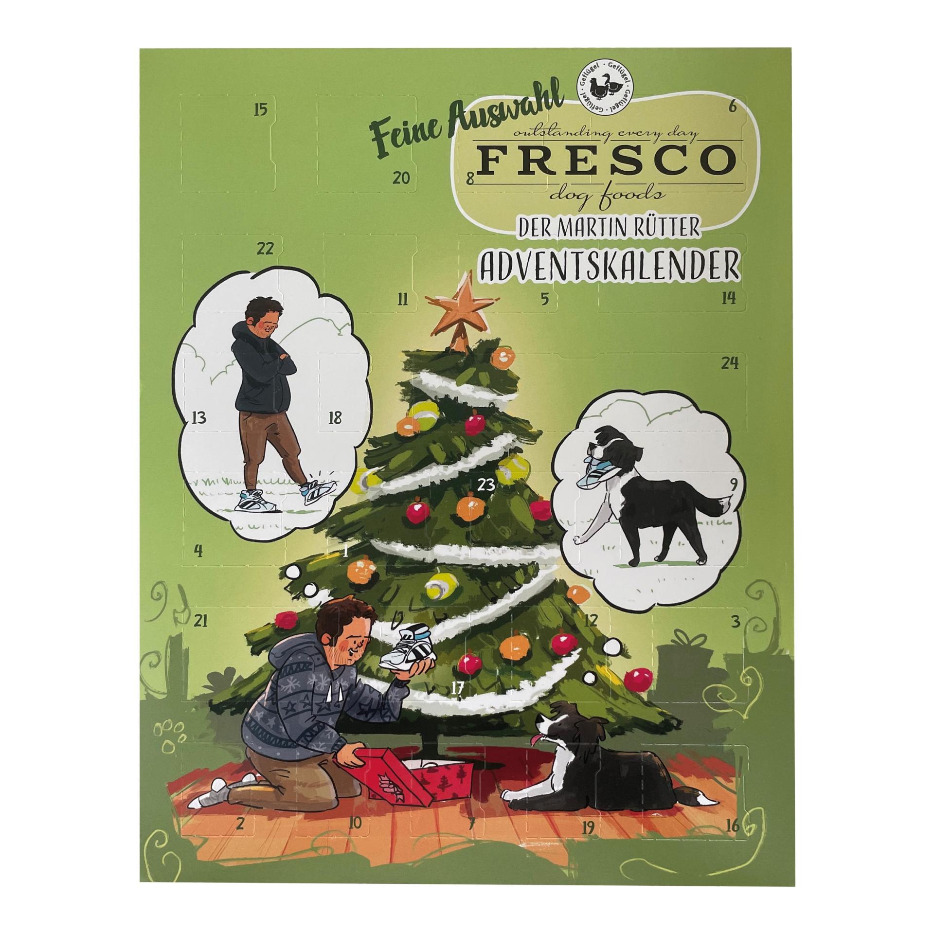 Fresco Martin Rütter Adventskalender „Feine Auswahl Geflügel Huhn + Ente“ – Das Original für Hunde