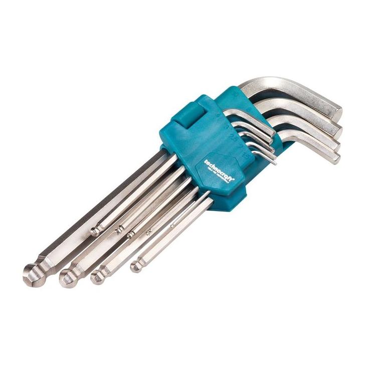 technocraft Set de 9 clés BTR hexagonales à tête sphérique