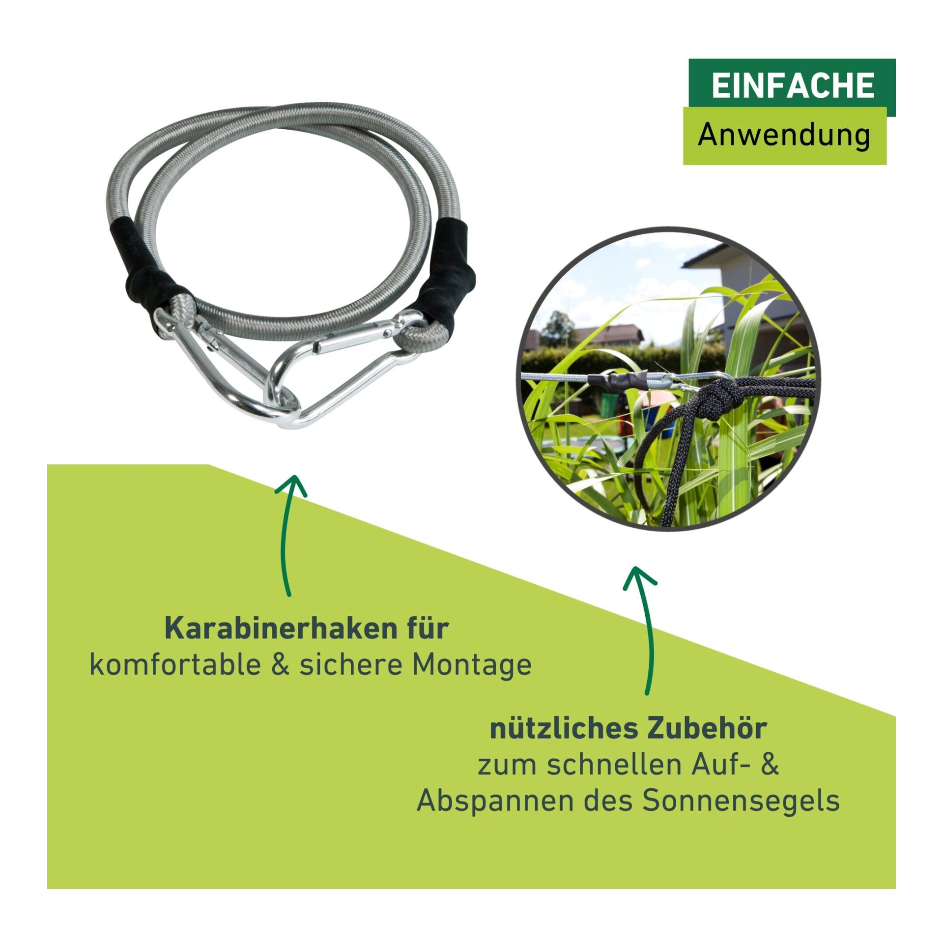 Windhager Expanderseil mit Karabiner 2 Stk.