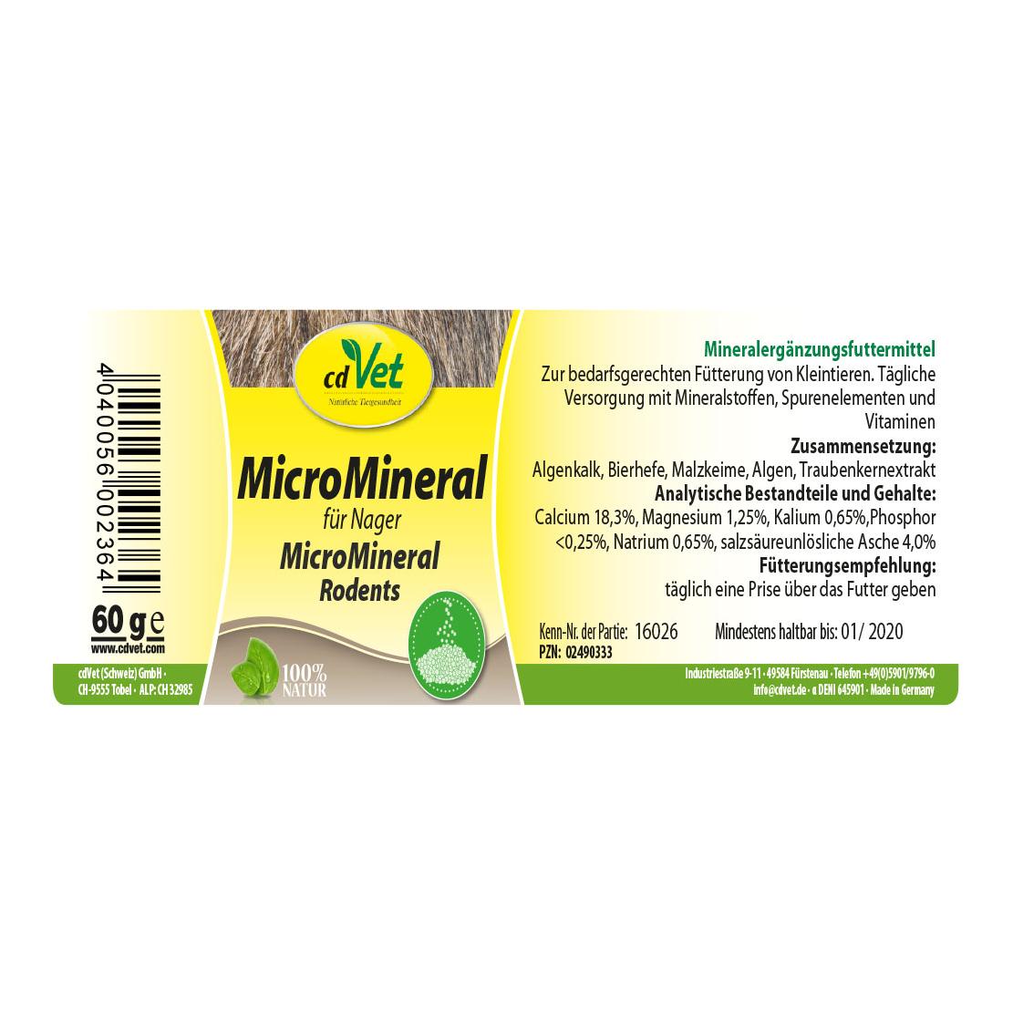 cdVet MicroMineral für Nager