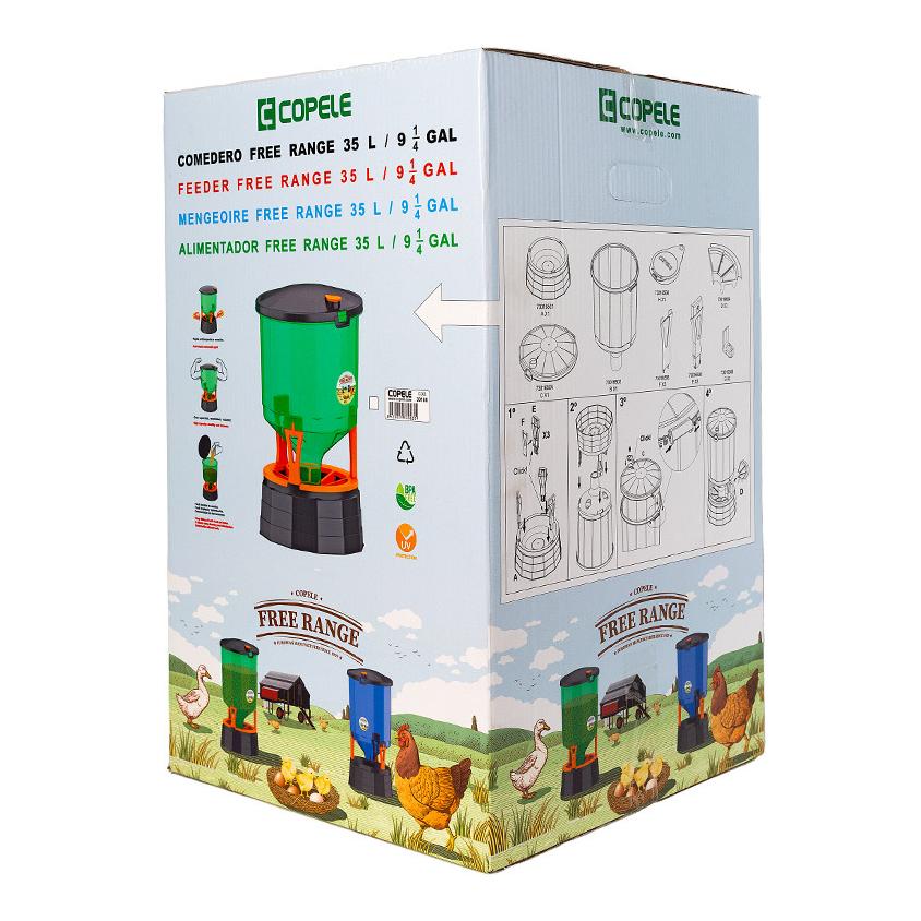 Copele Silo d'alimentation pour volailles - plein air
