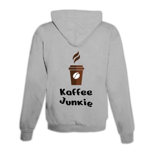 Hoodie mit Zipper Kaffee Junkie Unisex