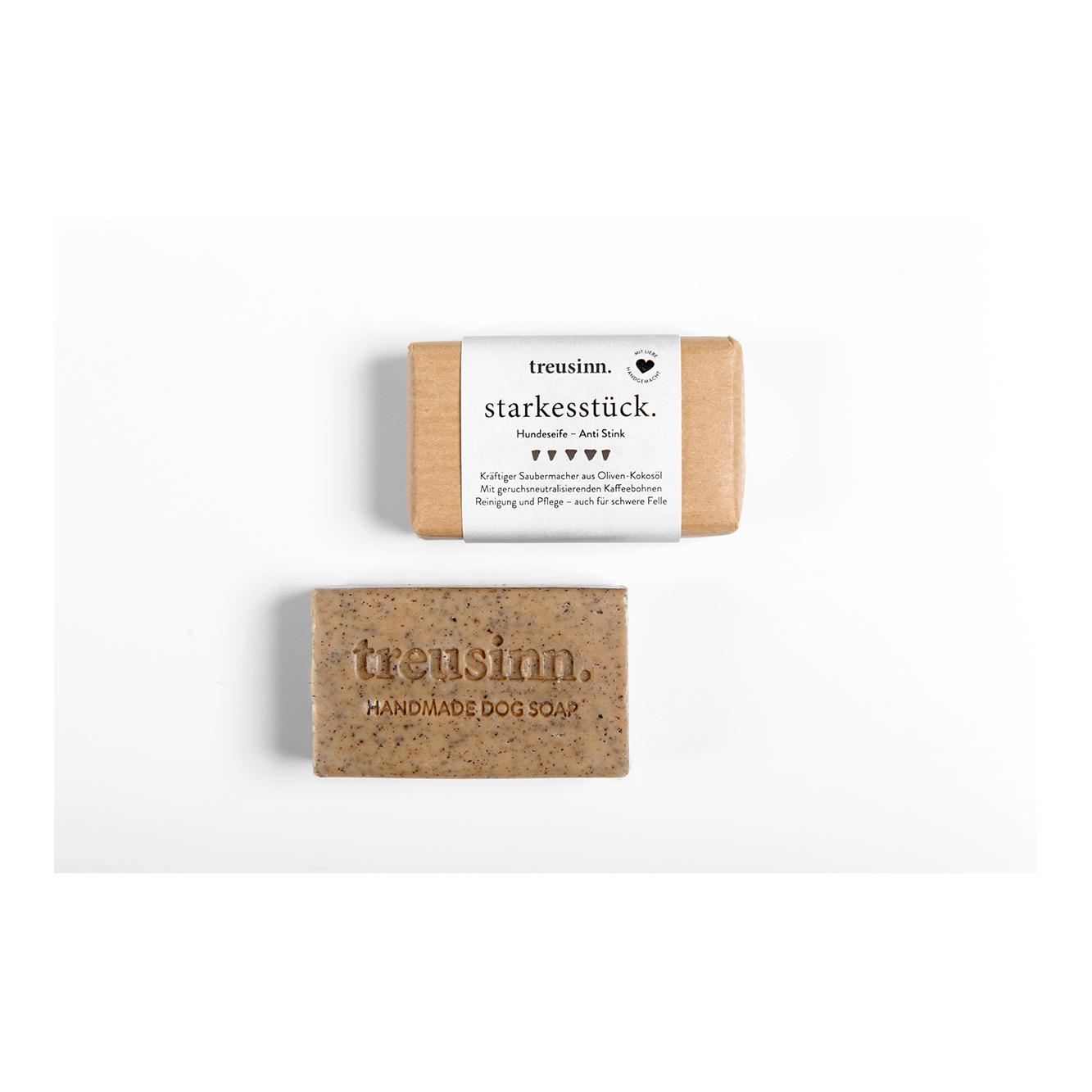 Treusinn. Hundeseife STARKES STÜCK - Anti Stink Natural