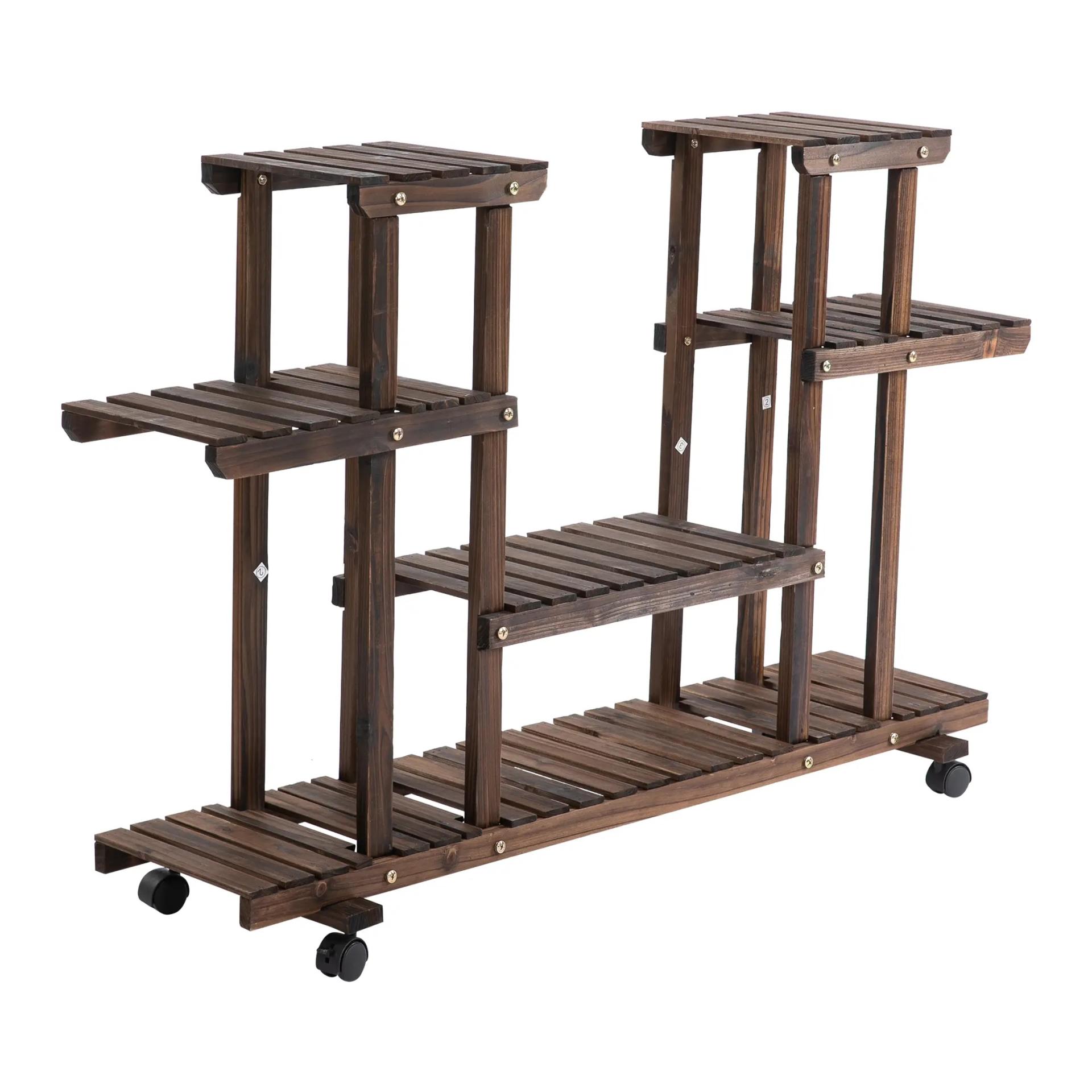 Mainer Blumentreppe 6 Regale / 4 Rollen