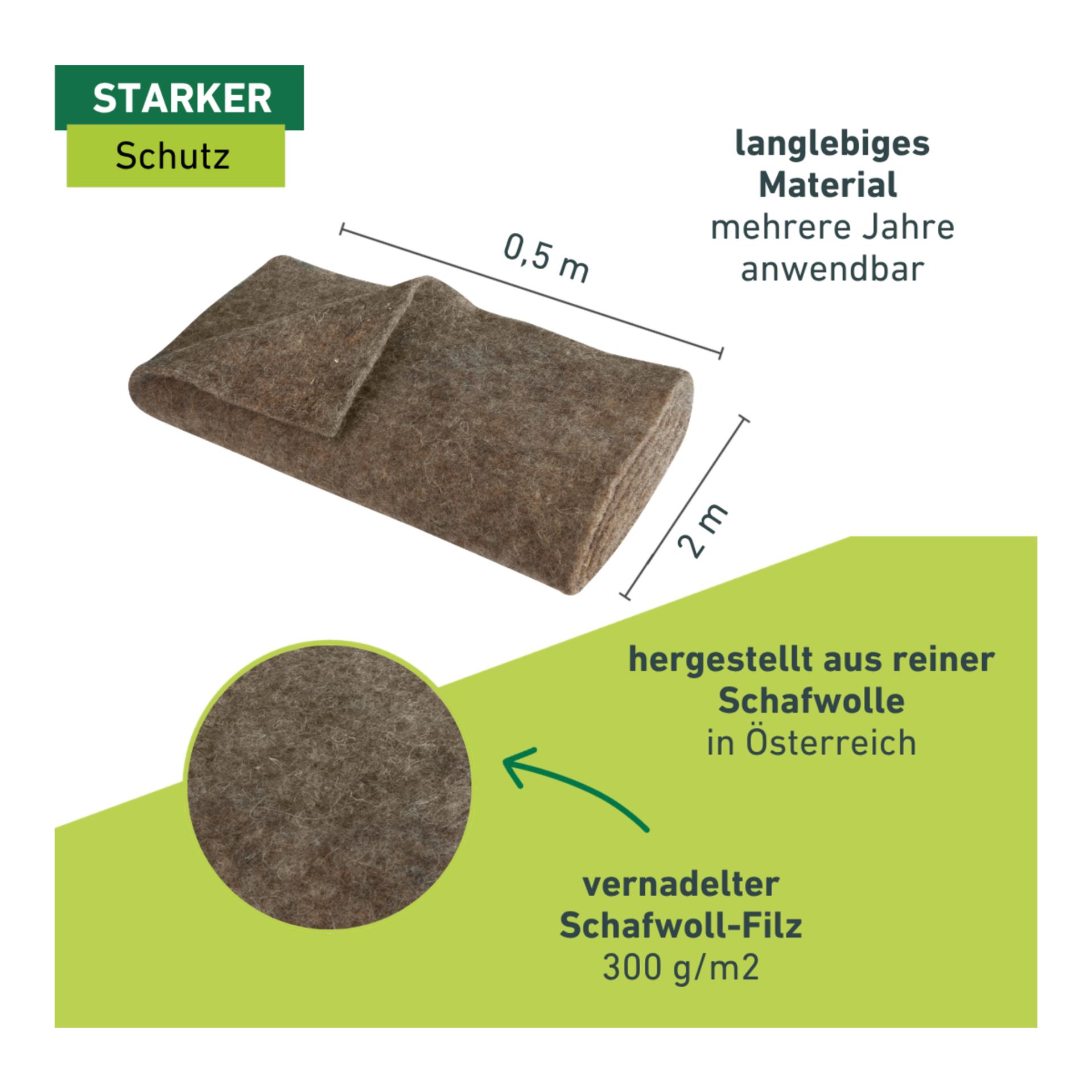 Windhager Kälteschutzmatte aus Schafwoll-Filz