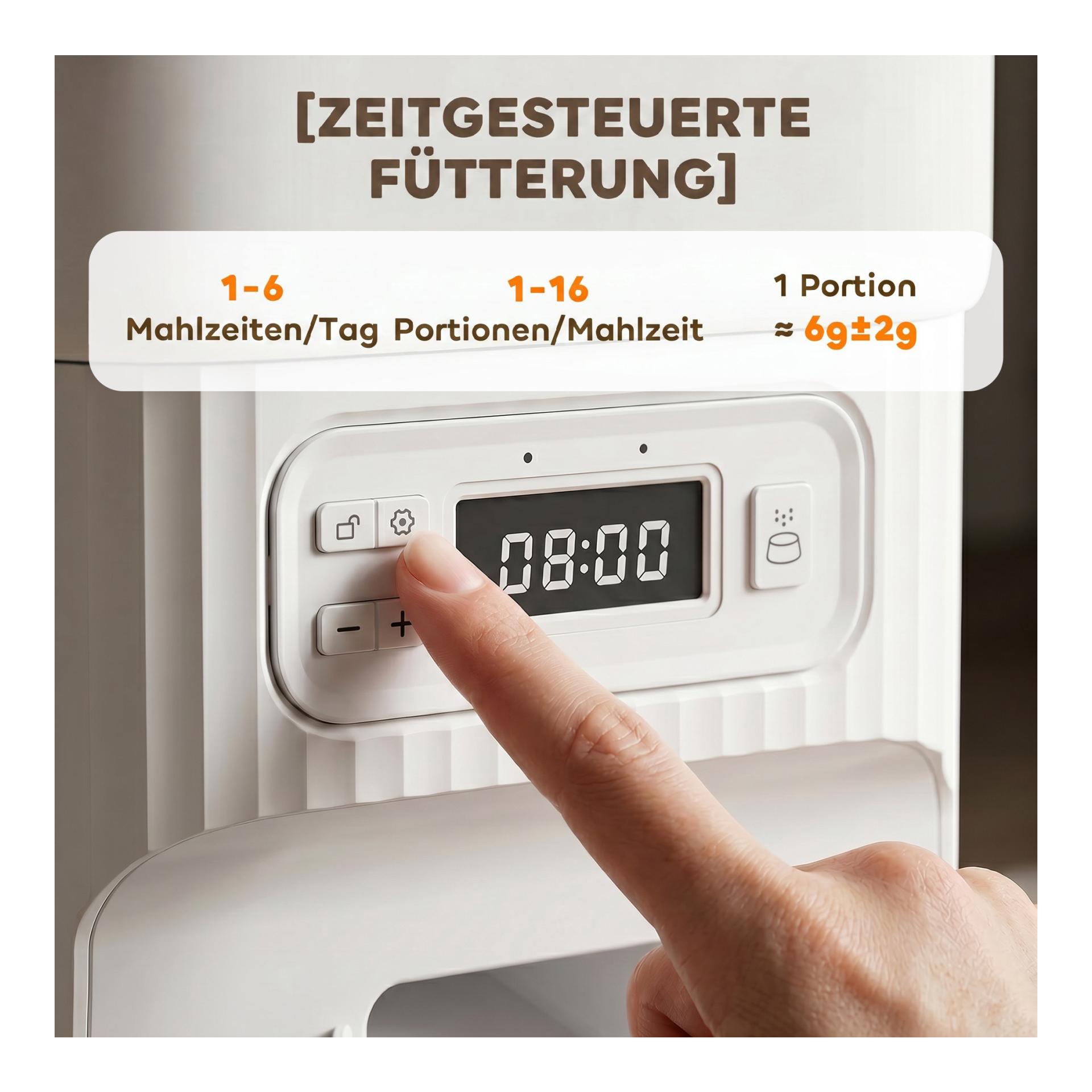 Mainer Automatischer Katzenfutterspender mit Zeitschaltuhr