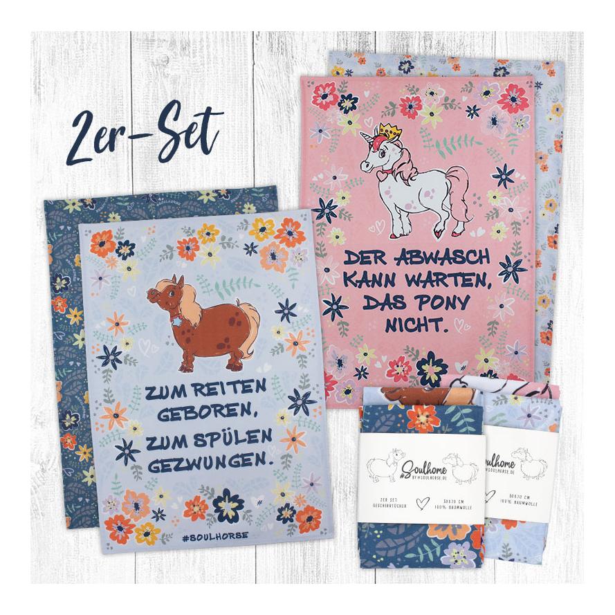 Soulhorse Lot de 2 serviettes « Comic Flowers »