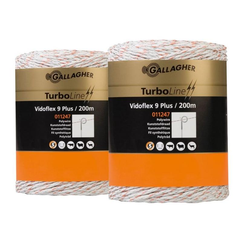 Gallagher Duopack Vidoflex 9 Turboline Plus Weiss