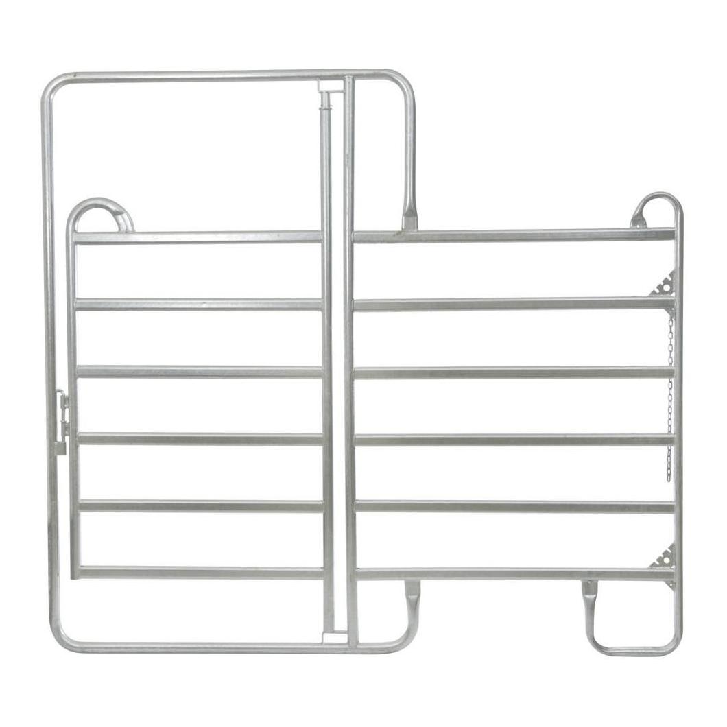 Hauptner Occasion Messeartikel SwissSkills Weidepanel - Zaunelement mit Tor Grau