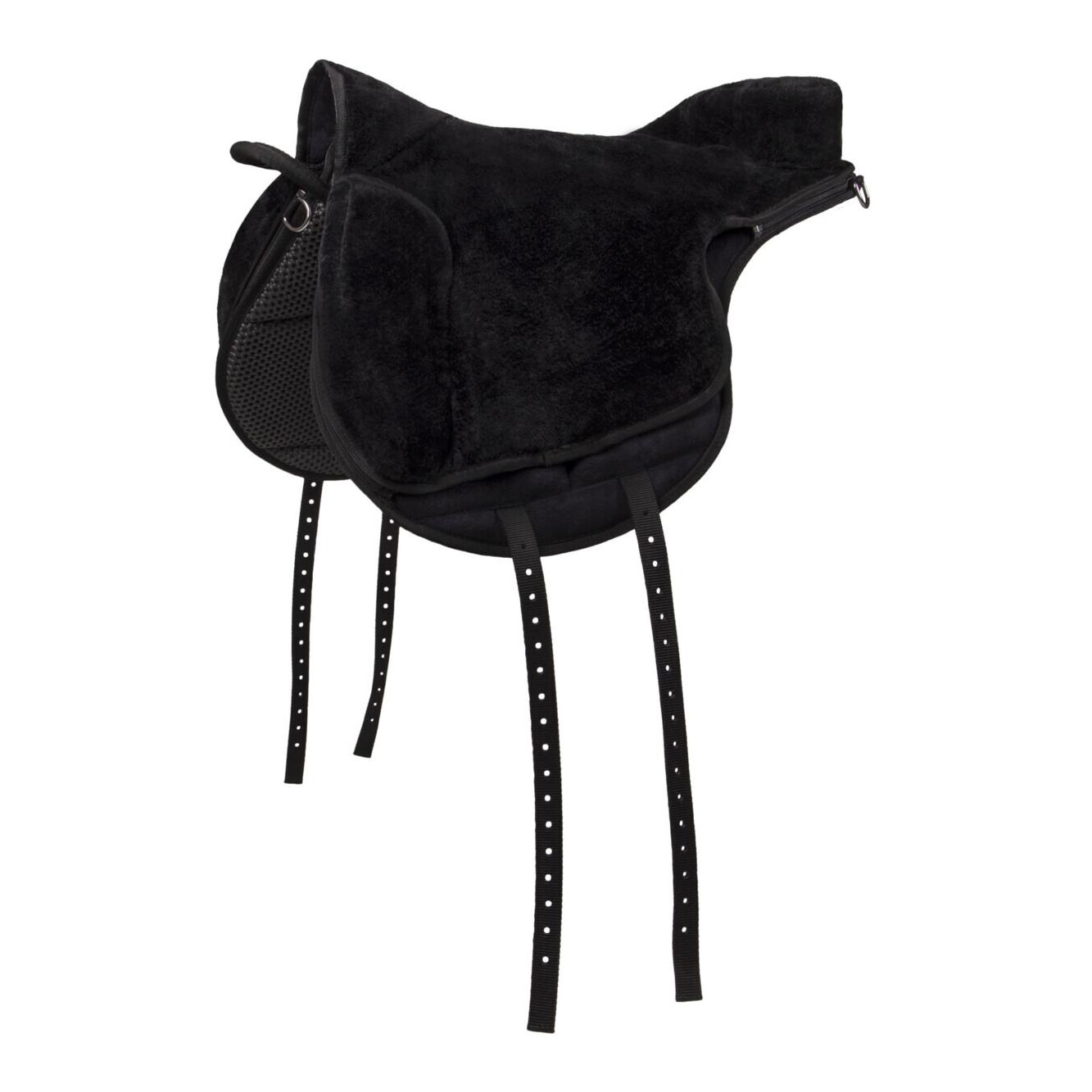 QHP Bareback Pad Super Soft – Tapis de monte à cru avec fourrure synthétique & surface antidérapante