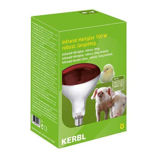 Kerbl Hobbyfarming Hartglas-Infrarotlampe - rot