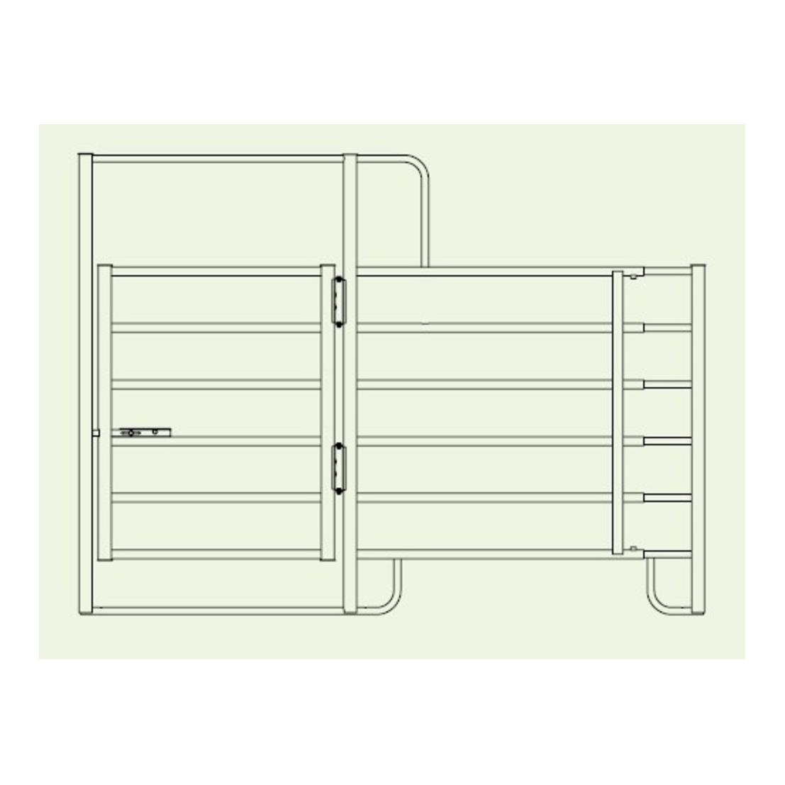 Growi Comfort-Line Panel ausziehbar / verstellbar mit Tor Silber