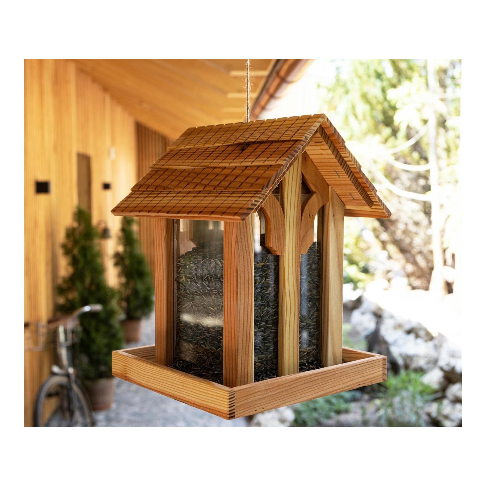 Hauptner Vogelfutterhaus aus geölter europäischer Lärche Holz