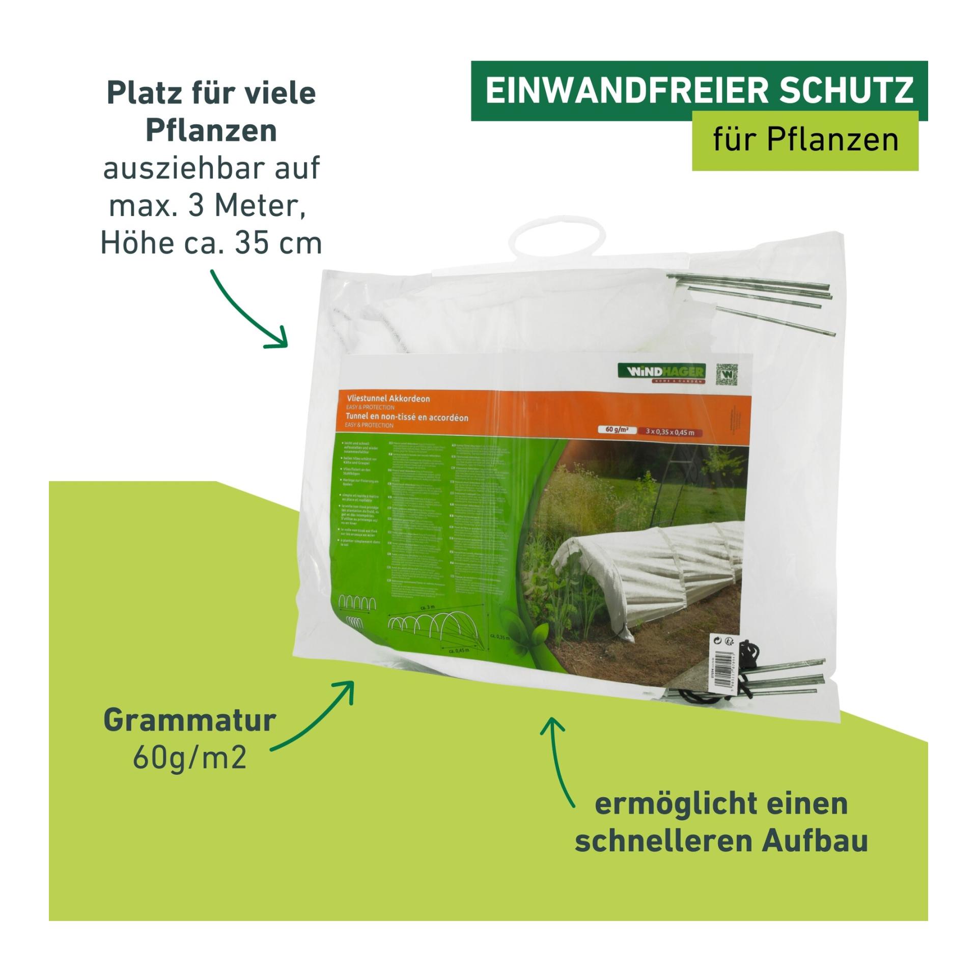 Windhager Folien-Tunnel Akkordeon