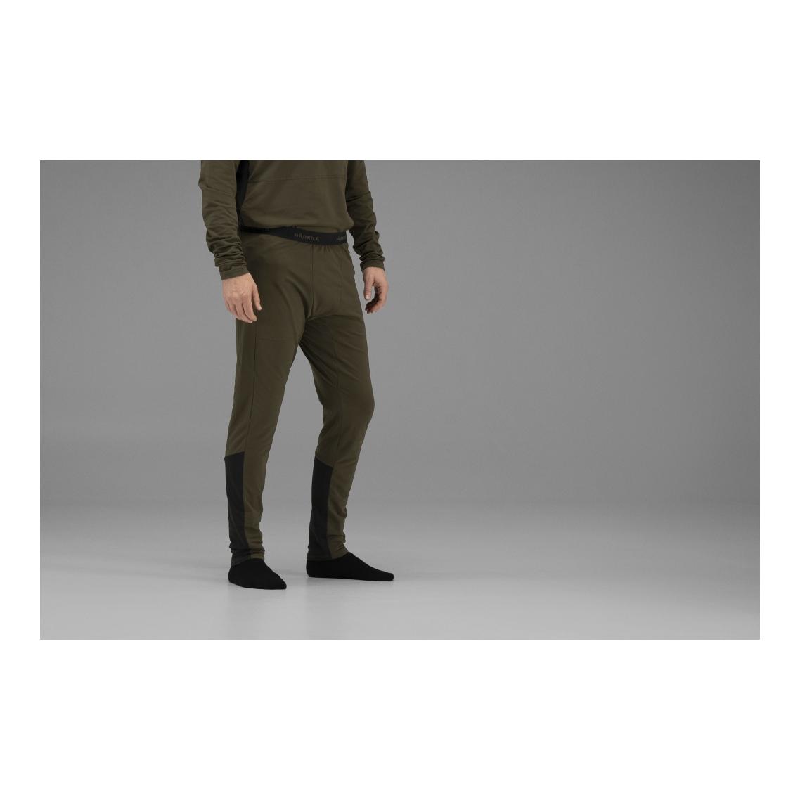 Härkila Sous-pantalon Heat Long Johns - vert saule/noir