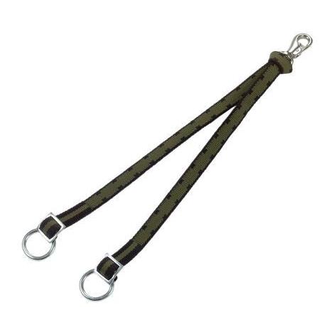 Kerbl Bodenriemen doppelt mit Karabiner, Länge 60 cm Grün
