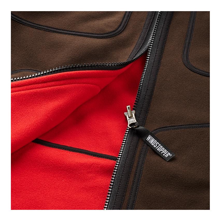 Härkila Kamko Fleecejacke wendbar - Brown/Red