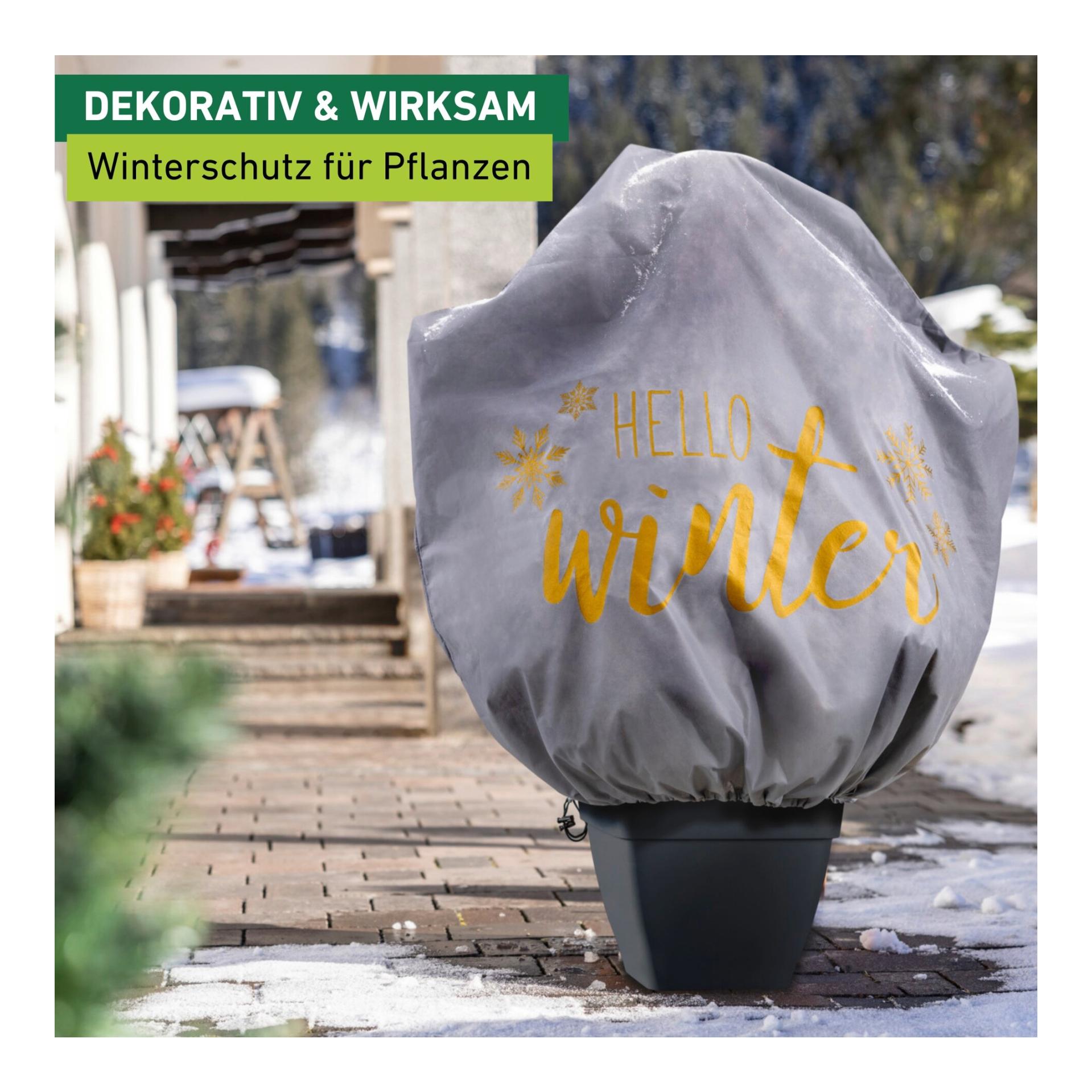 Windhager Winter-Deko-Vlieshaube PROTECT Hello Winter