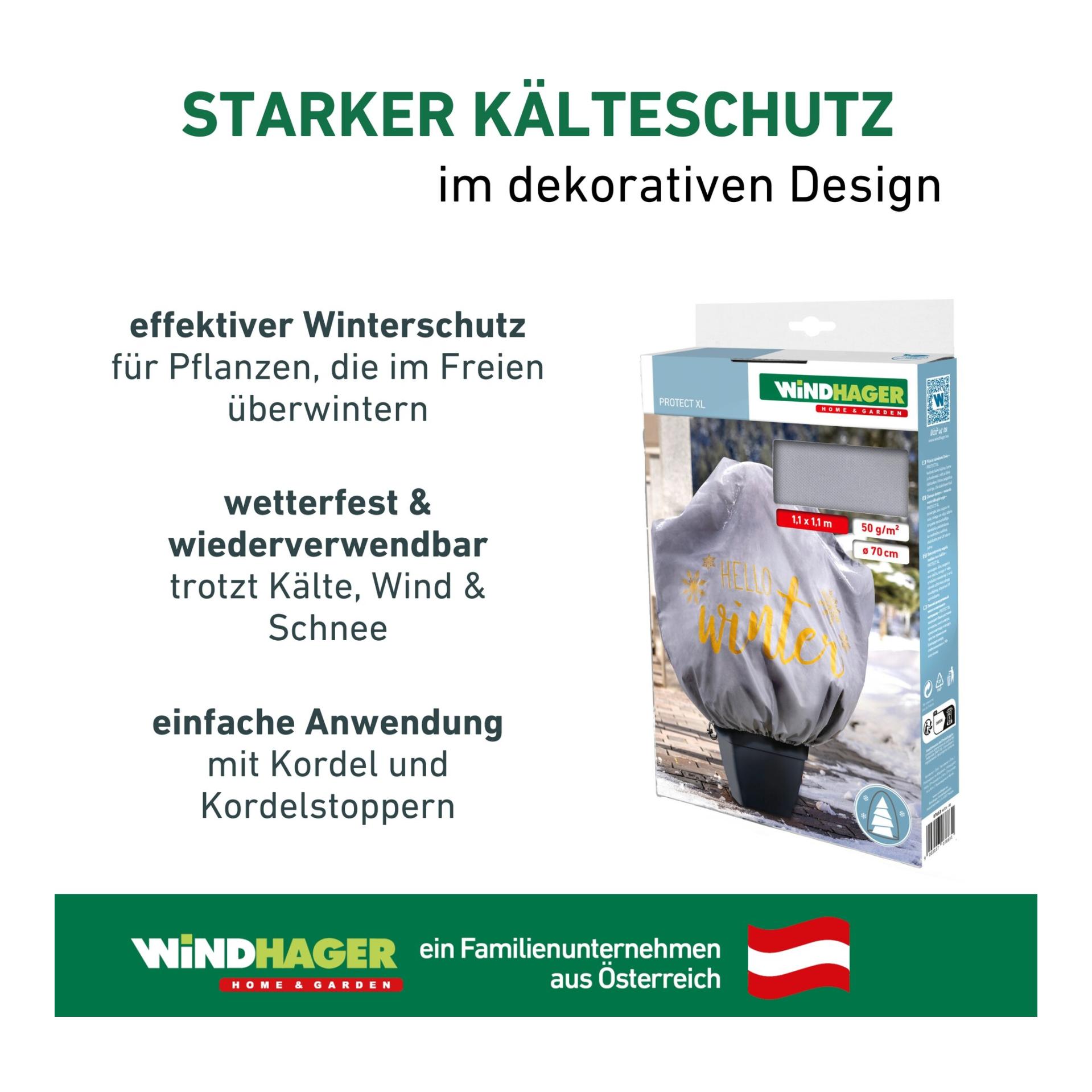 Windhager Winter-Deko-Vlieshaube PROTECT Hello Winter