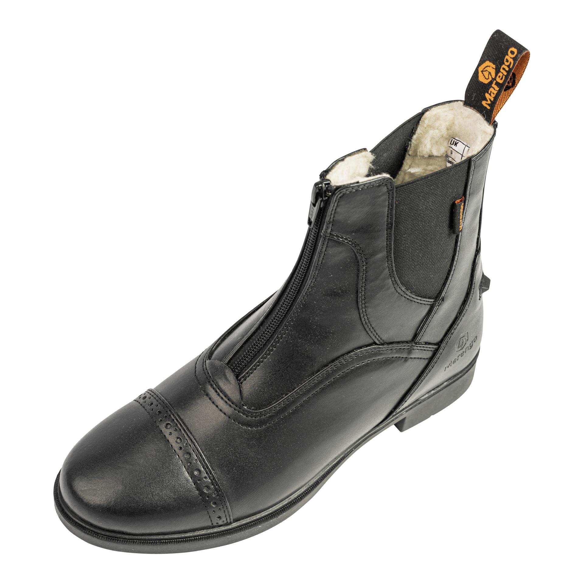 Marengo Reitstiefelette Frontzip Winter Kunstleder