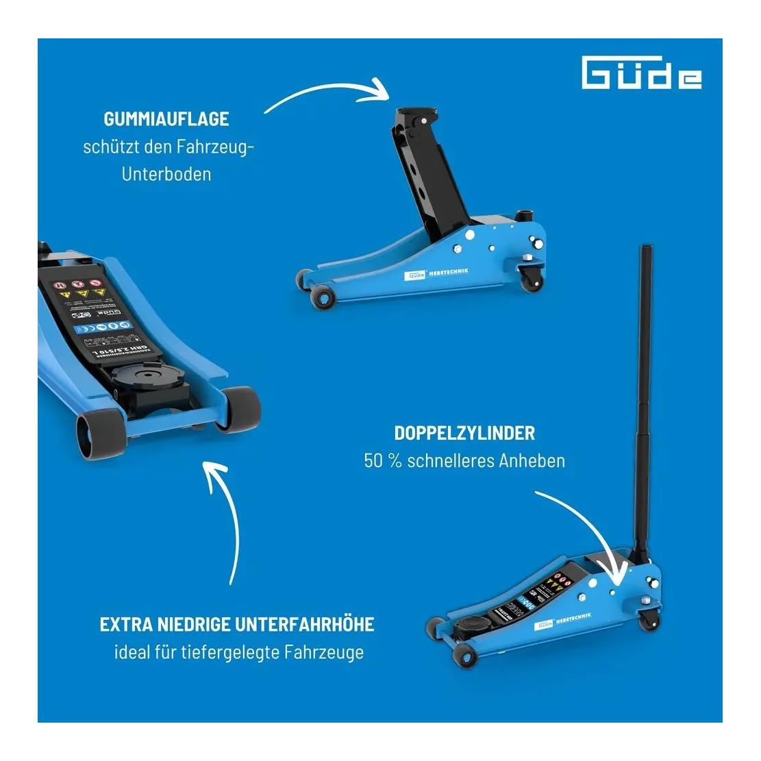 Güde Cric rouleur hydraulique GRH 2,5/510 L