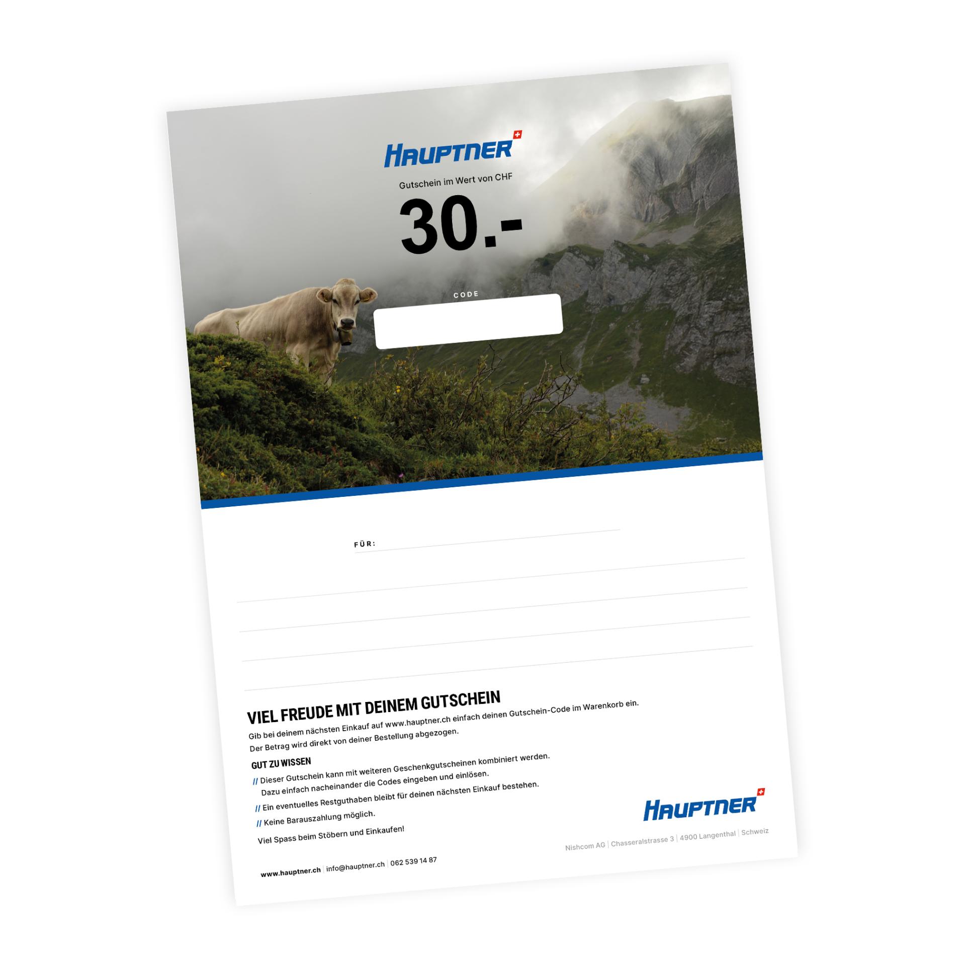 Hauptner PDF Gutschein hauptner.ch