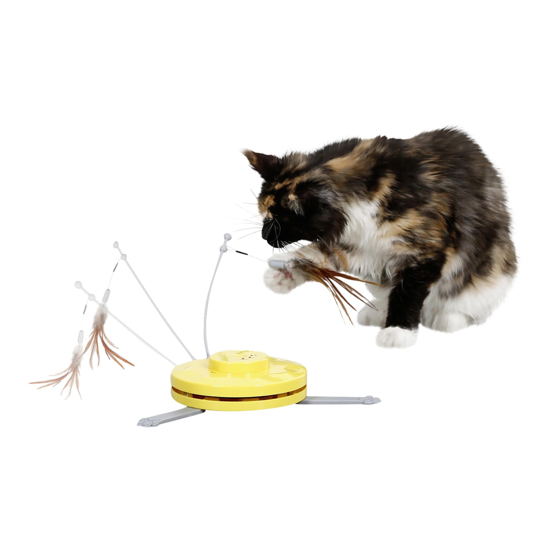 Kerbl Pet Katzenspielzeug automatisch 2in1 Gelb/Grau