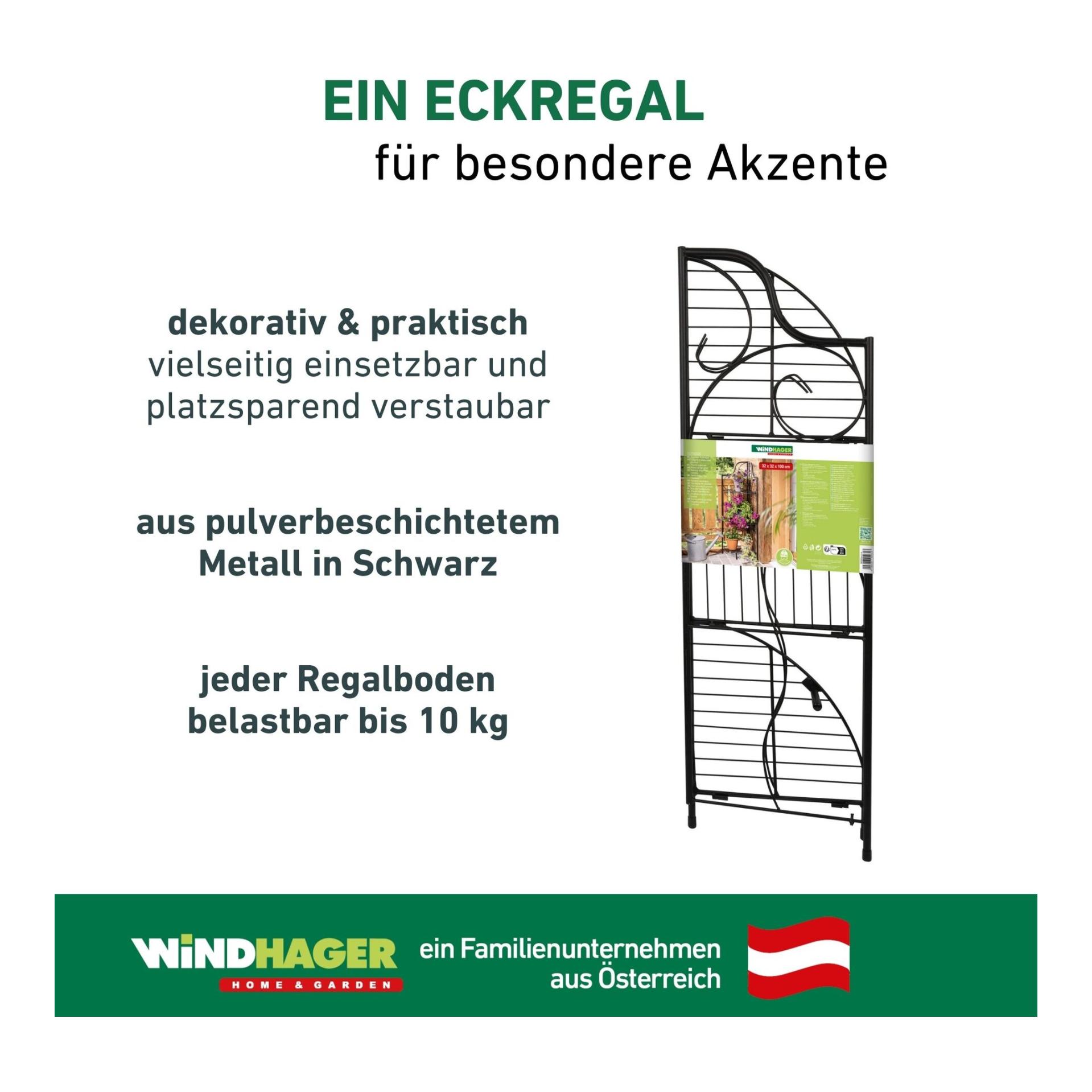 Windhager Drei-stufiges Eck-Pflanzregal - faltbar
