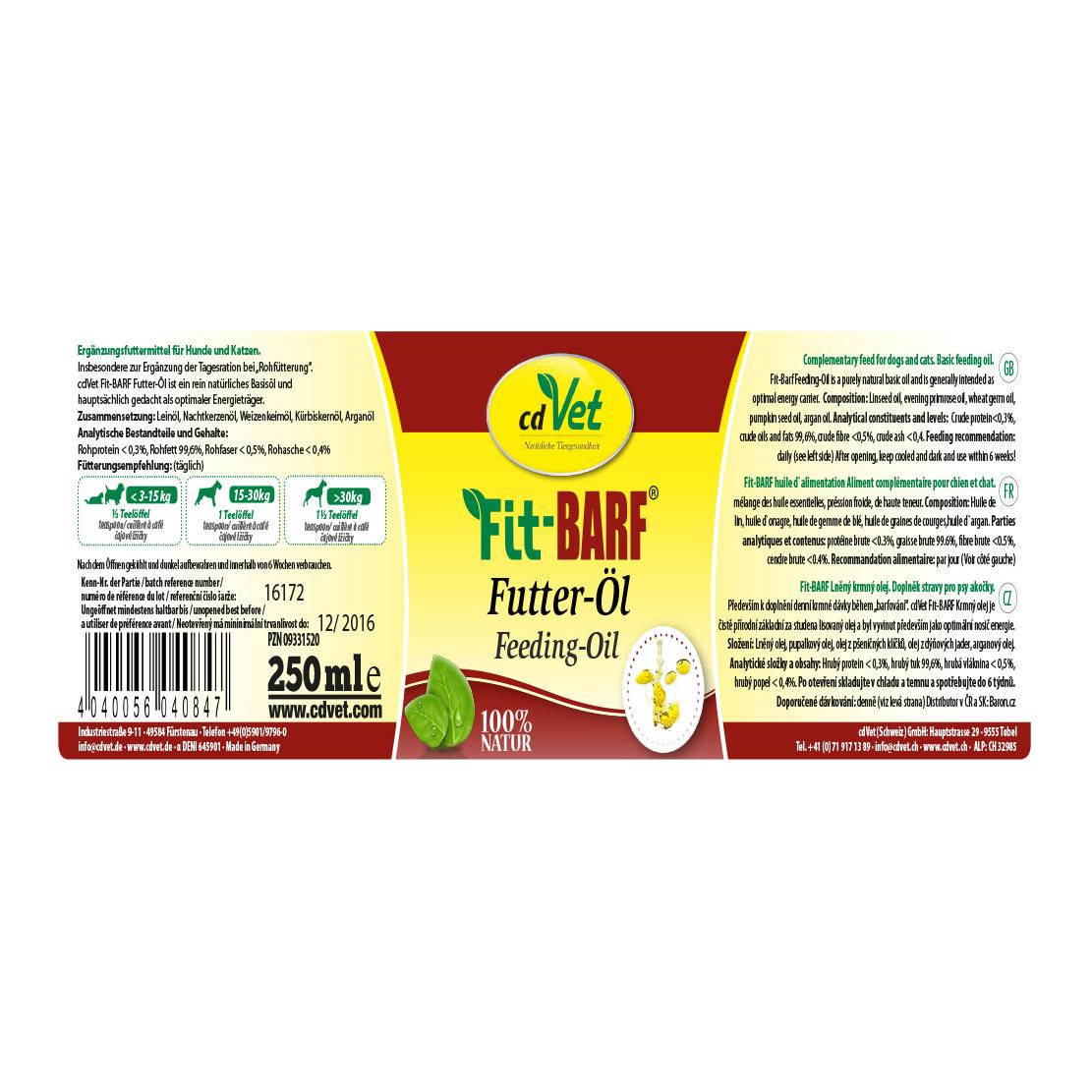 cdVet Fit-BARF Futter-Öl