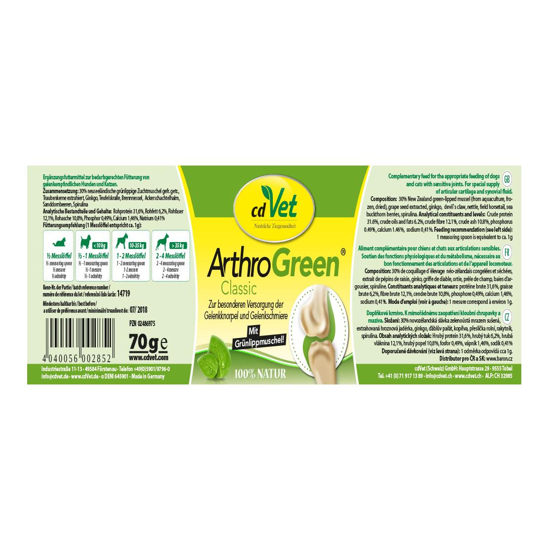 cdVet ArthroGreen Classique