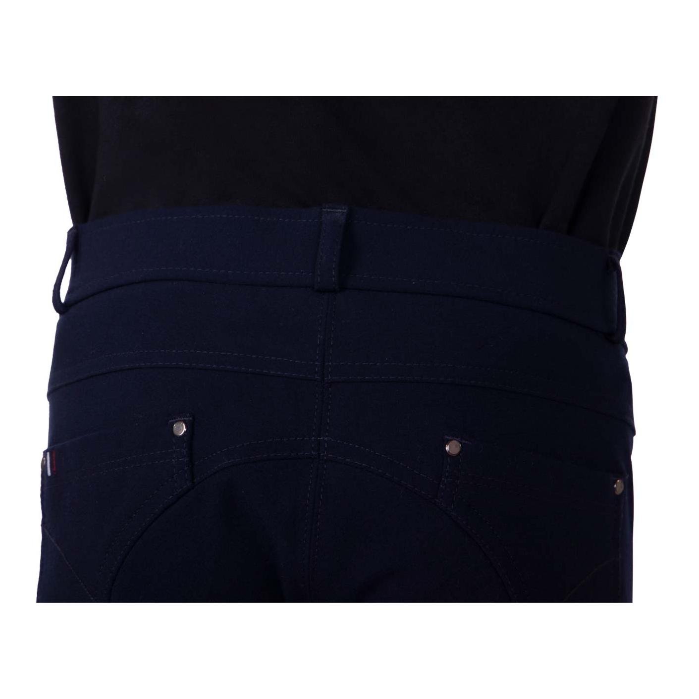 QHP Pantalon d'équitation Novan avec grip au genou Junior – bleu marine