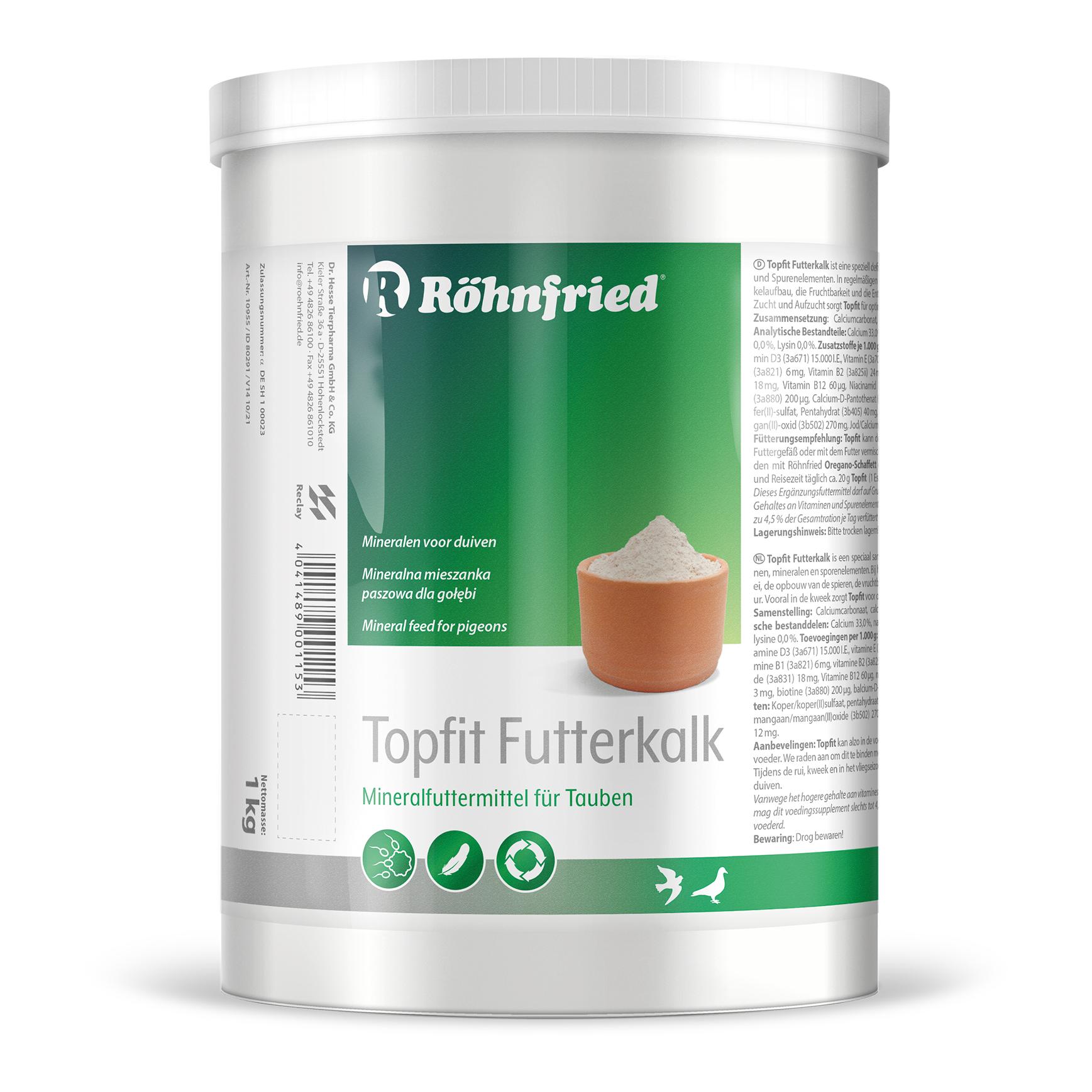 Röhnfried Topfit Futterkalk - Mineralien, Vitaminen und Spurenelemente